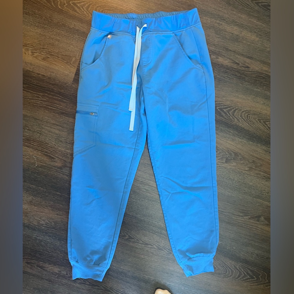 Bright Ceil Blue Fig Scrub pants